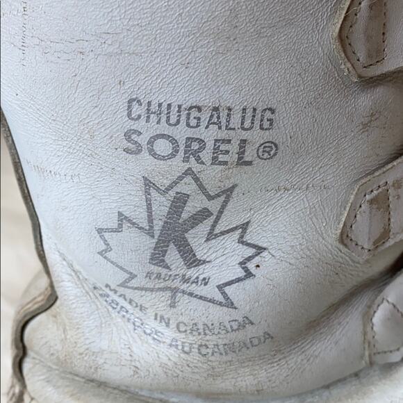 Sorel Chugalug White Cream Winter Boots Vintage - Picture 3 of 12
